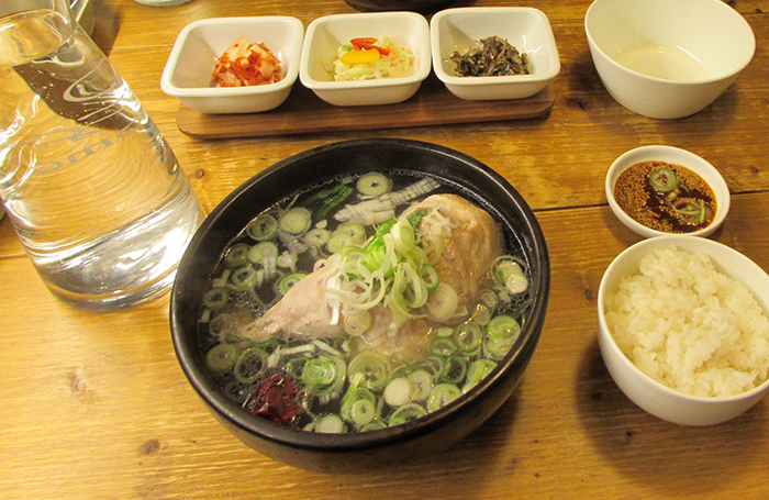 <i>Samgyetang</i> ginseng chicken soup is a popular summer dish for many people in Korea.